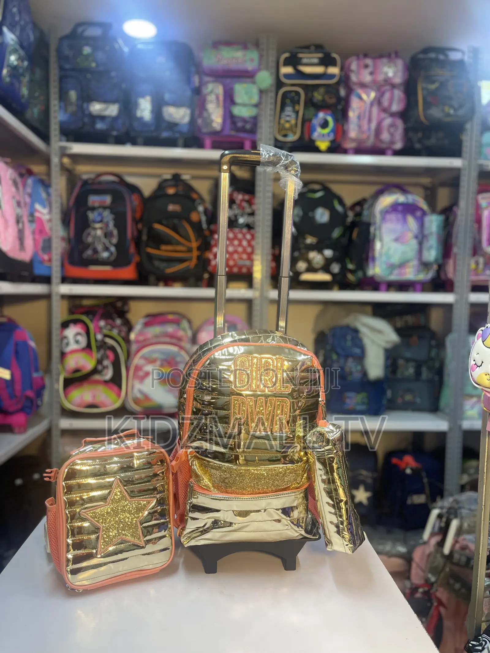 Stylish 3-Piece Trolley School Bag Set