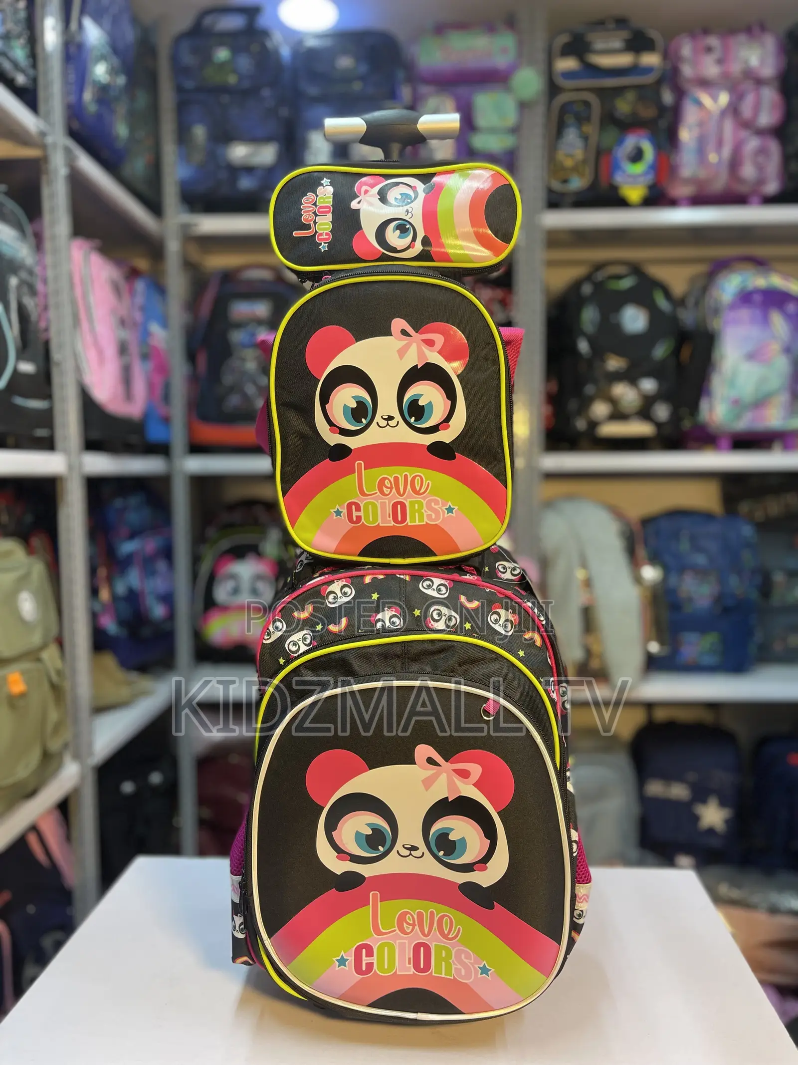 Adorable 3-Piece Panda School Bag Set