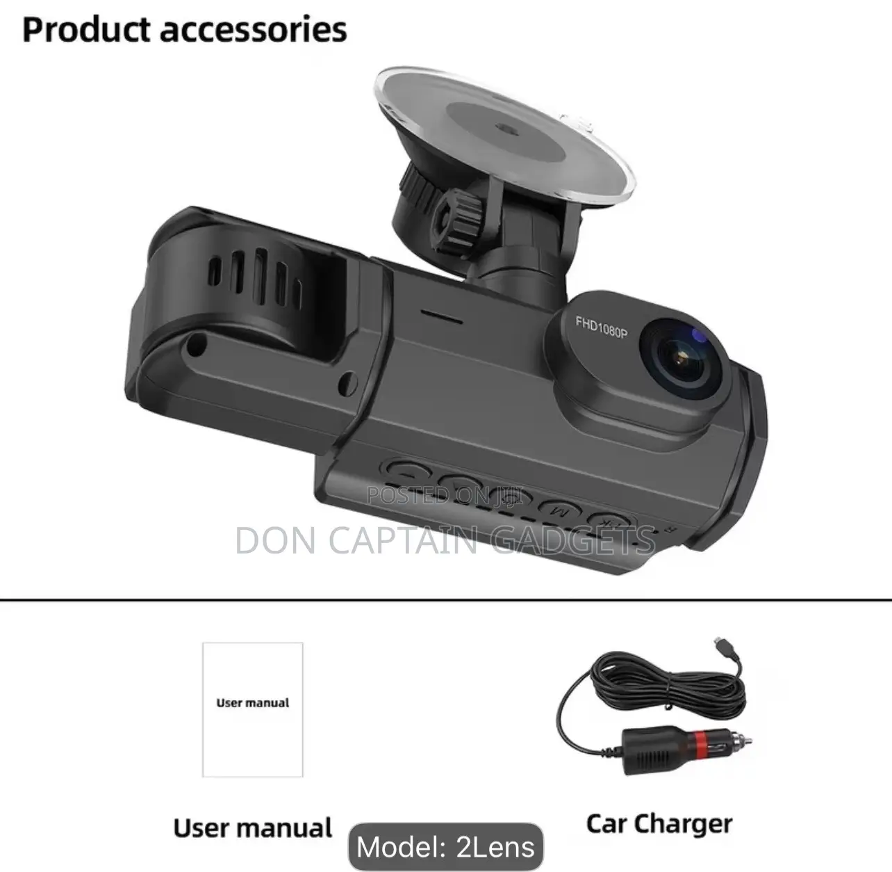 FOXGOD Dash Cam Front Camera 1080P & Inside Camera 720P, 170° Wide