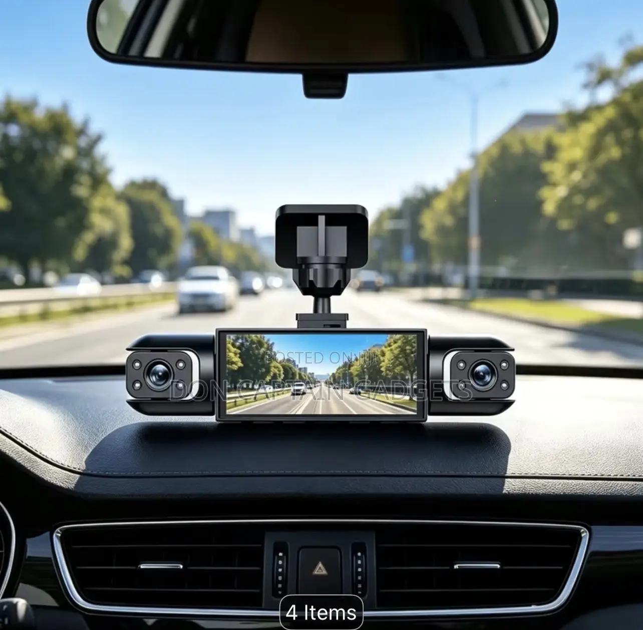 BCUOZ 360° Dash Cam 4-Lens 1080P Front+720P Rear Left and Right