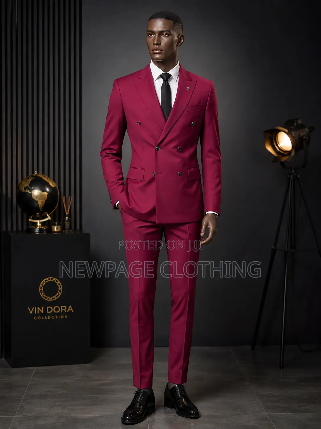 This Burgundy Double-Breasted Suit Hits Different