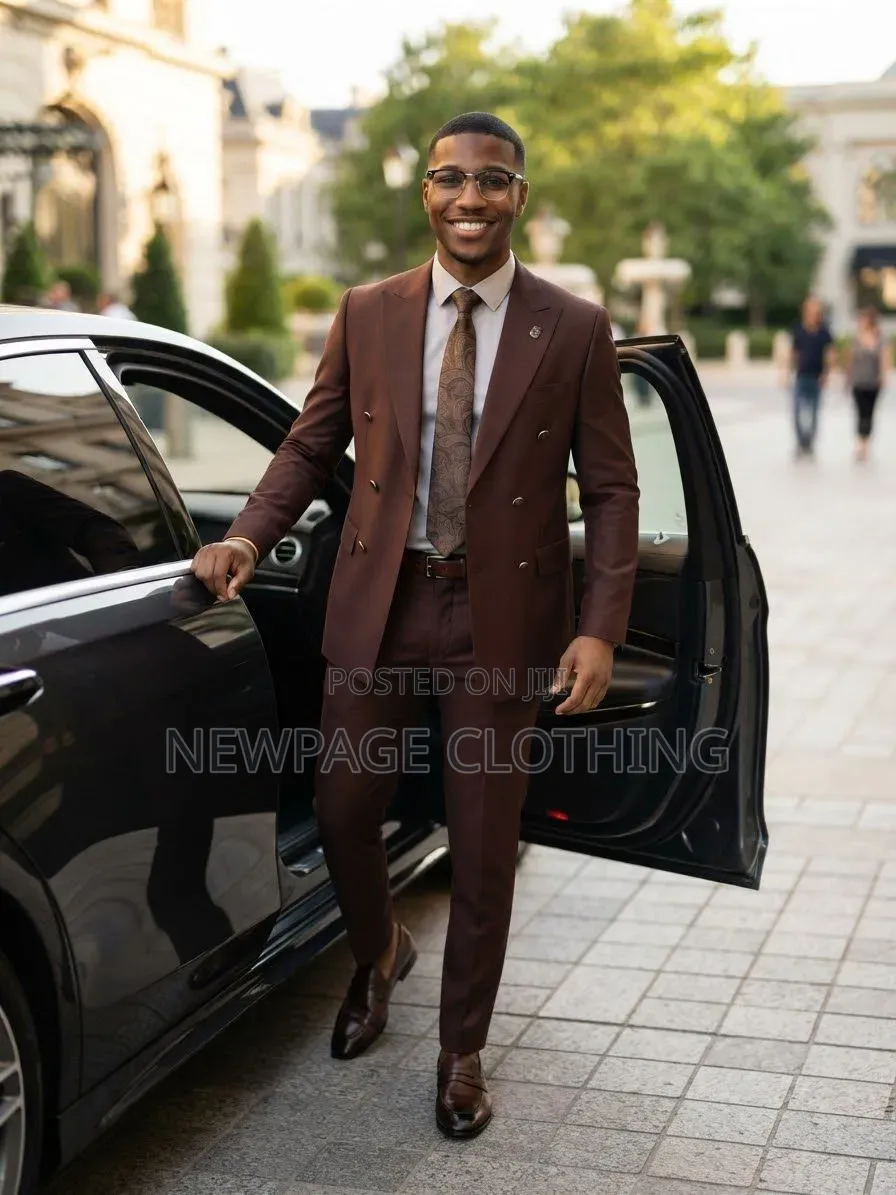 Brown Double-Breasted Suit for Your Next Big Occasion