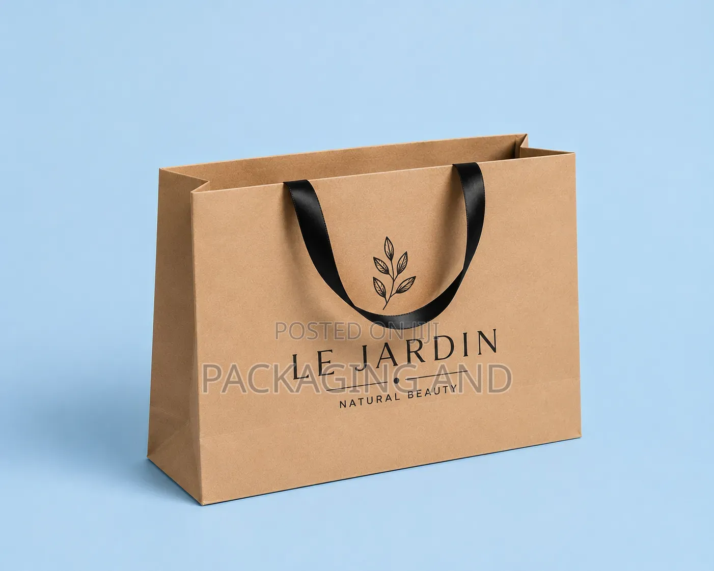 A5 Landscape Kraft Paper Bag, Ribbon Handle, Printed Gift Bag Nigeria