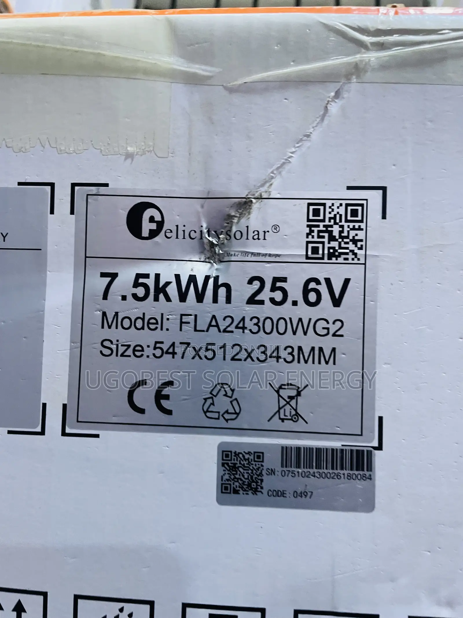 7.5kwh 25.6kwh Felicity Lithium Ion Battery
