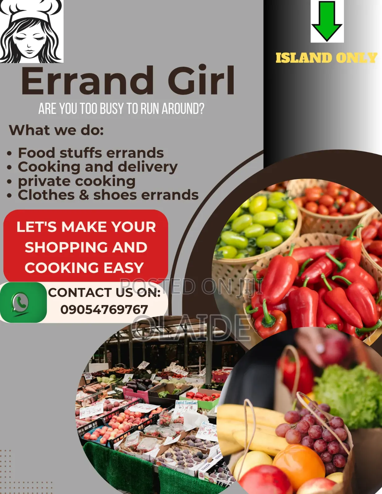 Private Chef and Running of Errands