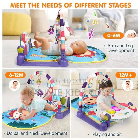 Baby Playmate Musical Play Gym Mat With Toys – 0+ Months, Lago