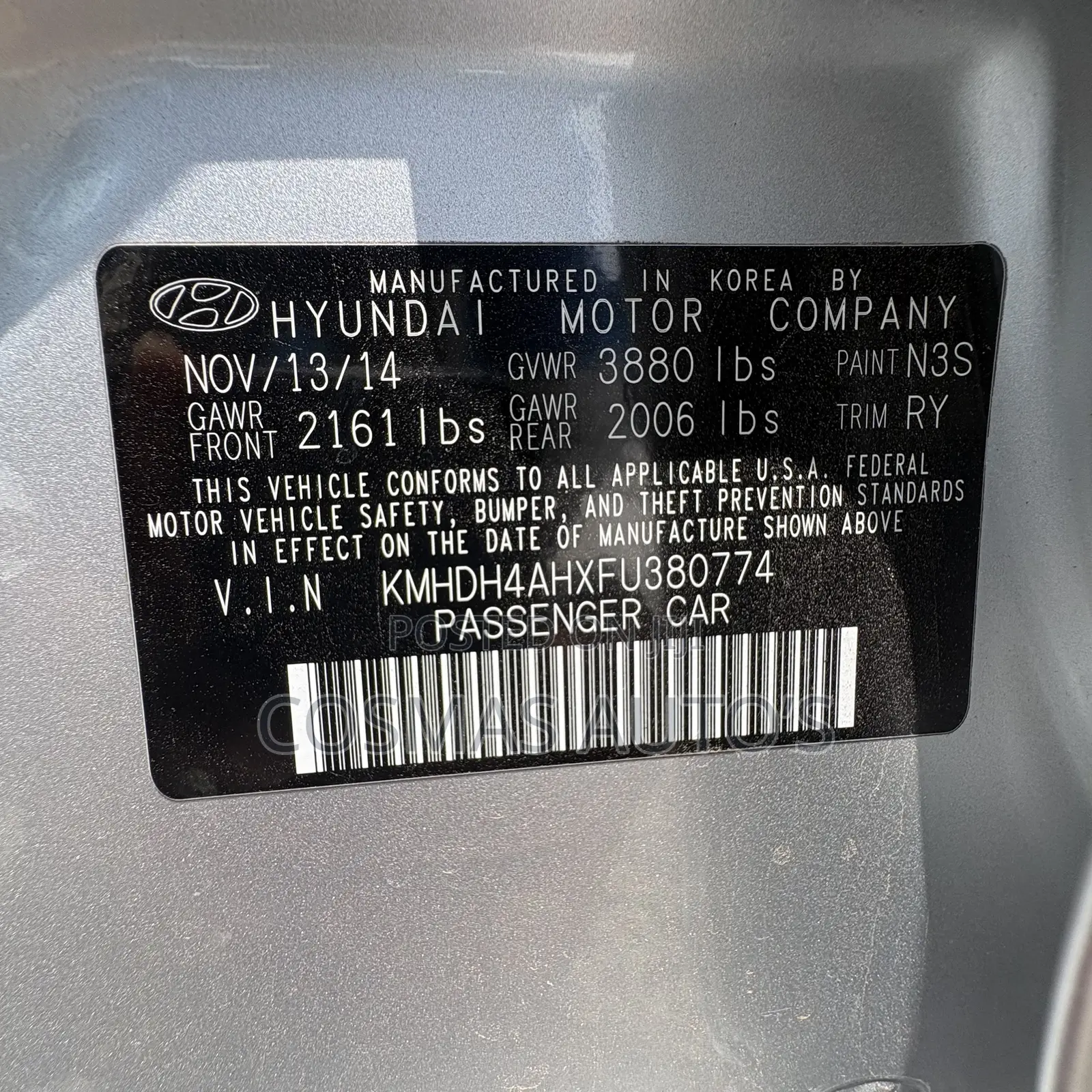 Hyundai Elantra 2015 Gray