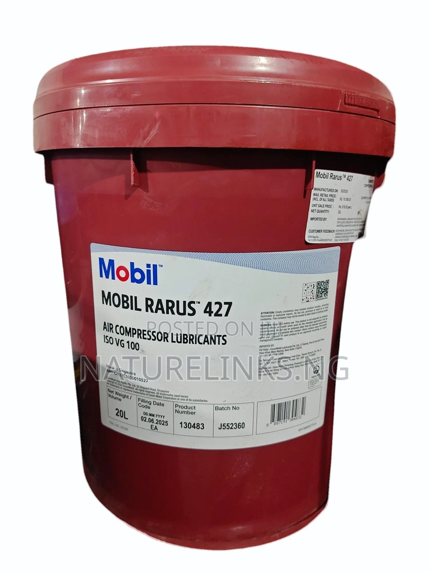 Mobil Rarus 427 Air Compressor Oil