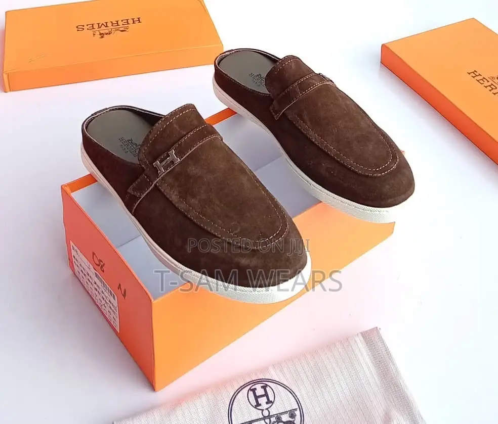 Hermes Italian Designer Half Shoe