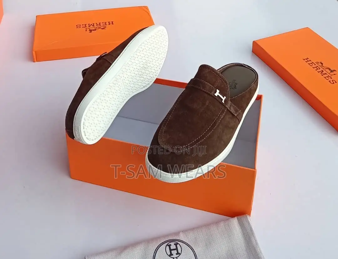 Hermes Italian Designer Half Shoe