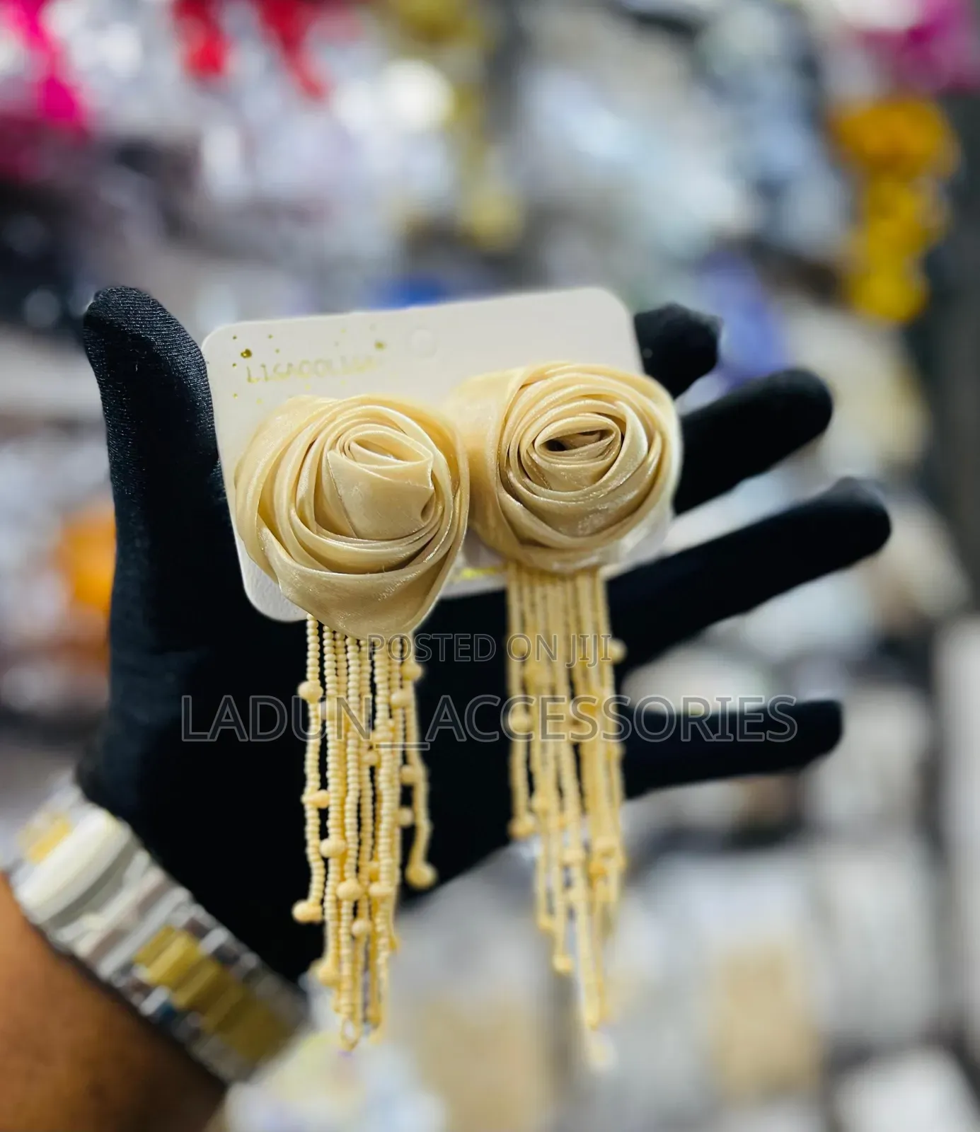 Beaded Flower Earring
