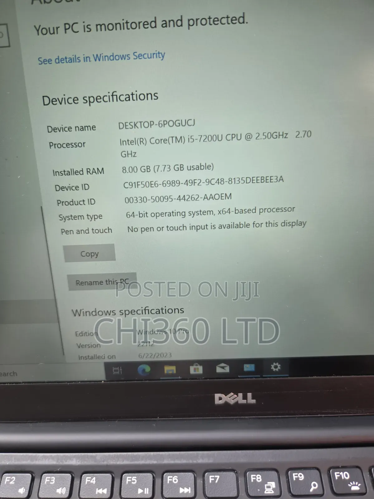 Laptop Dell XPS 13 (9360) 8GB Intel Core i5 SSD 256GB