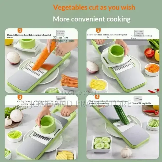 7 IN 1 Stainless Steel Extra Thick Multifunctional Vegetable Cutter