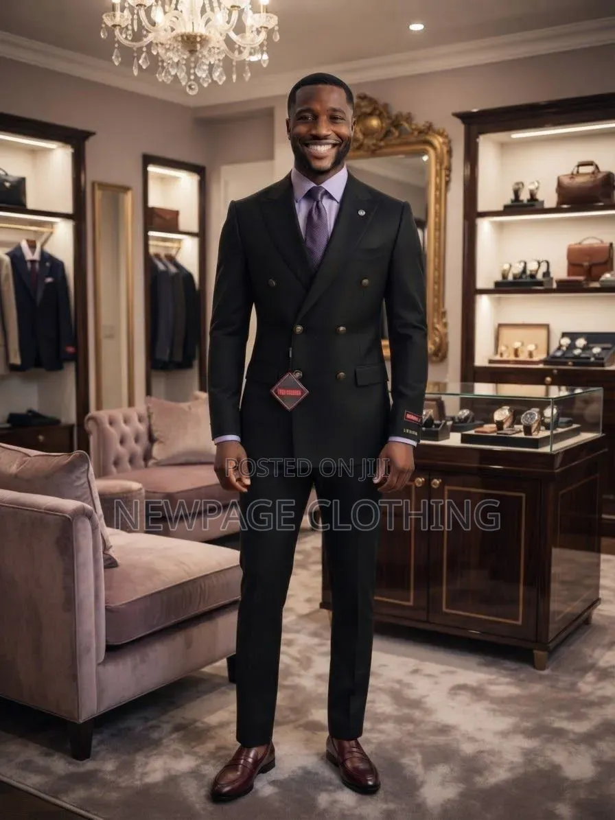 Upgrade Your Look With a Black Double-Breasted Suit 🔥