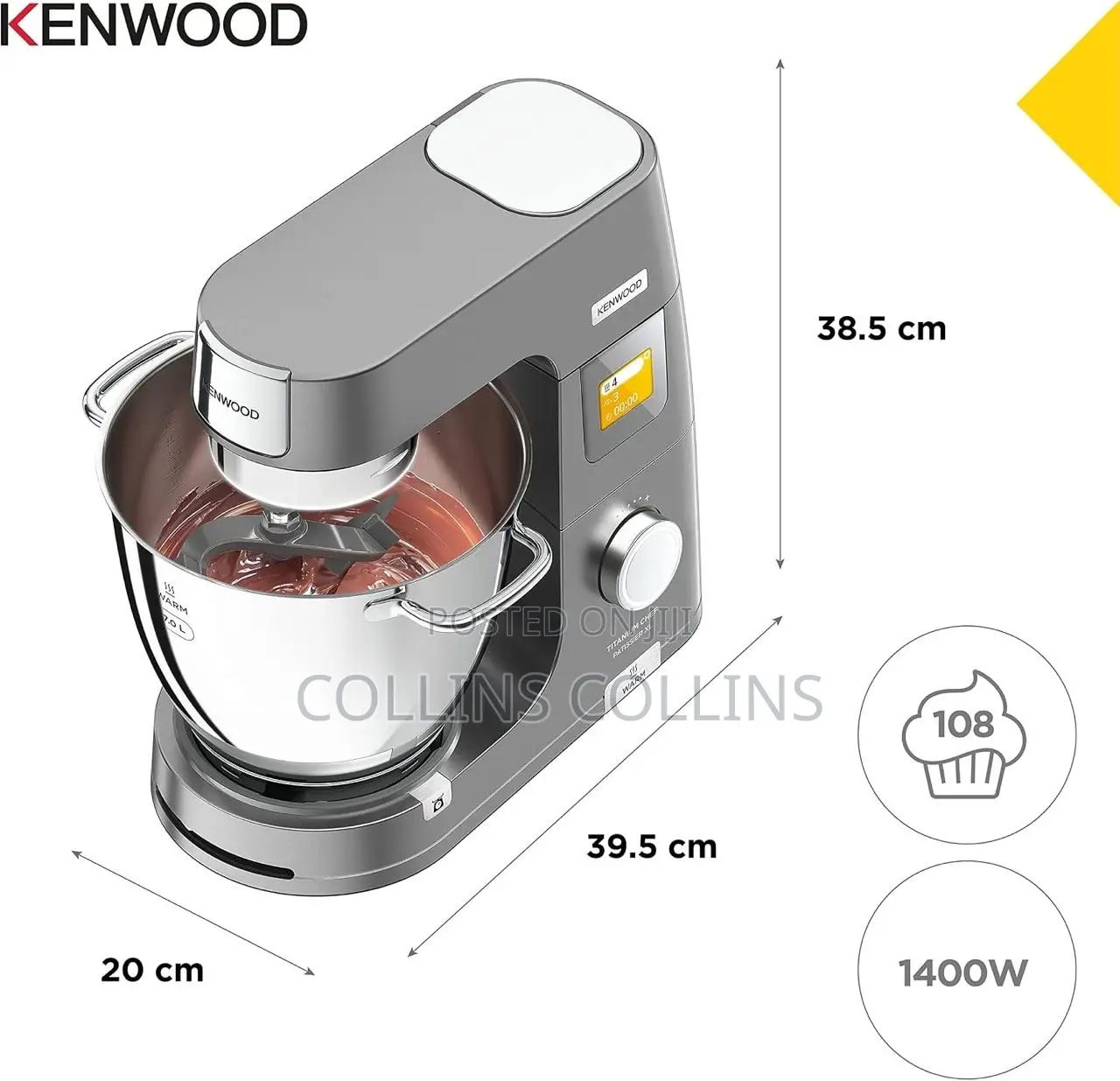 Kenwood Titanium Chef Patissier XL Stand Mixer for Baking