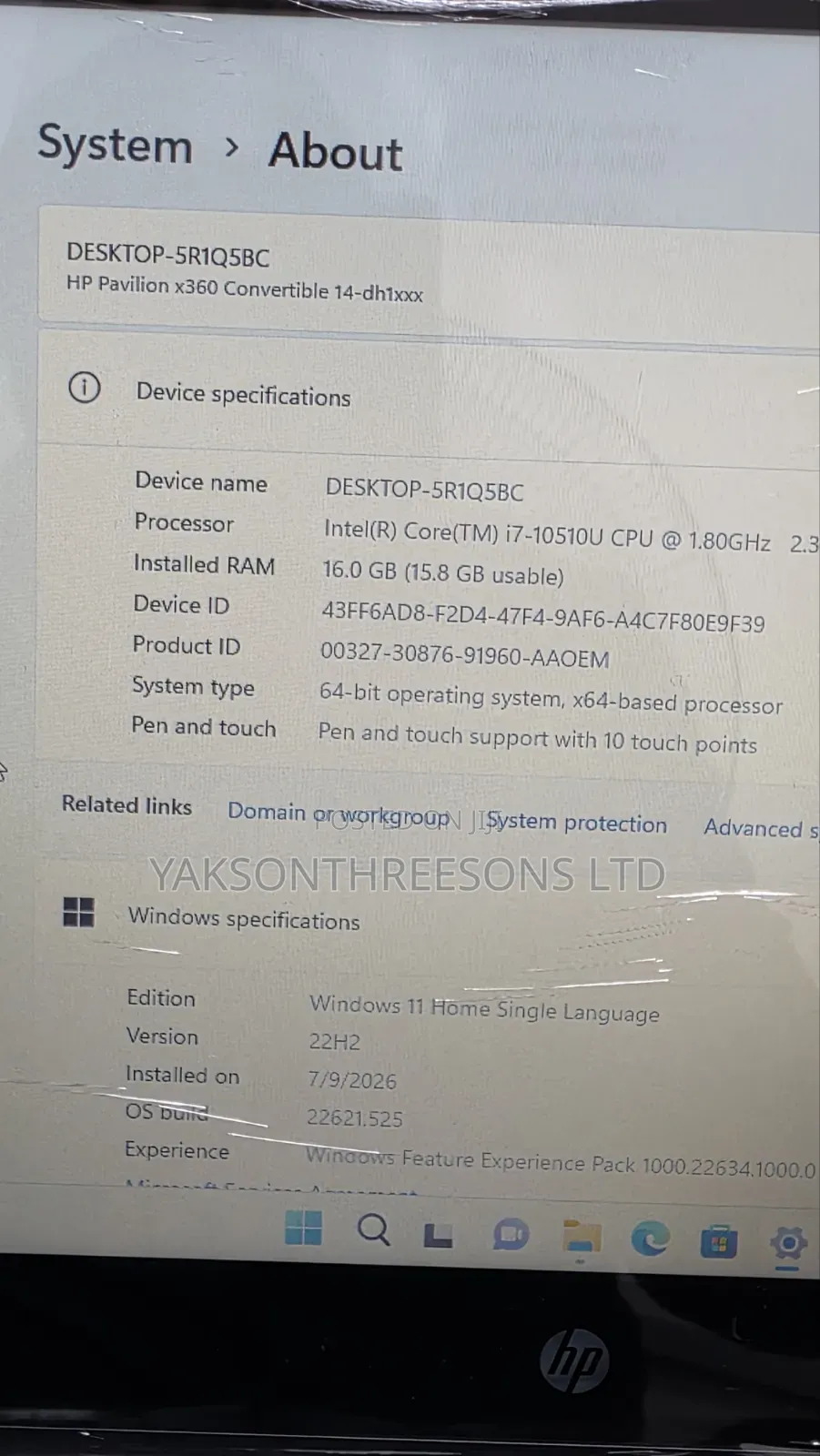 Laptop HP Pavilion x360 16GB Intel Core i7 SSHD (Hybrid) 1T