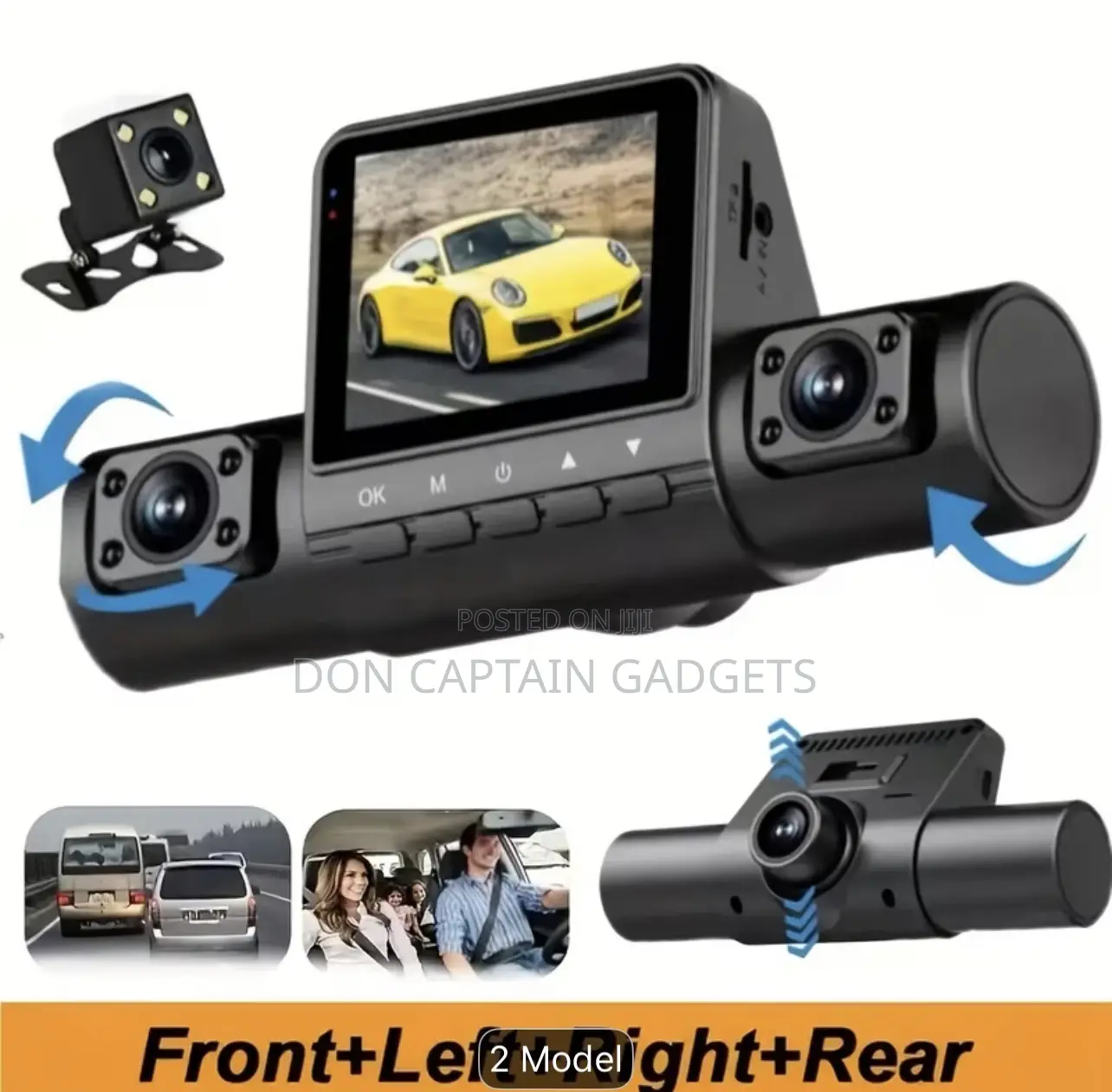 Real 4-Channel Dash Cam 1080P Ultra HD Recording | 170-Degree Wide