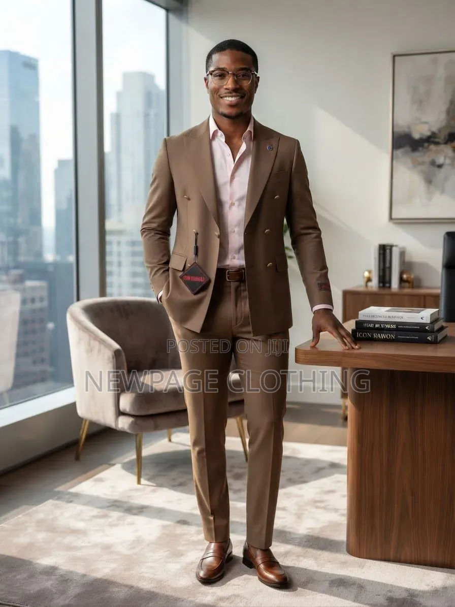 Beige Double-Breasted Suit — Dress Different, Look Sharp