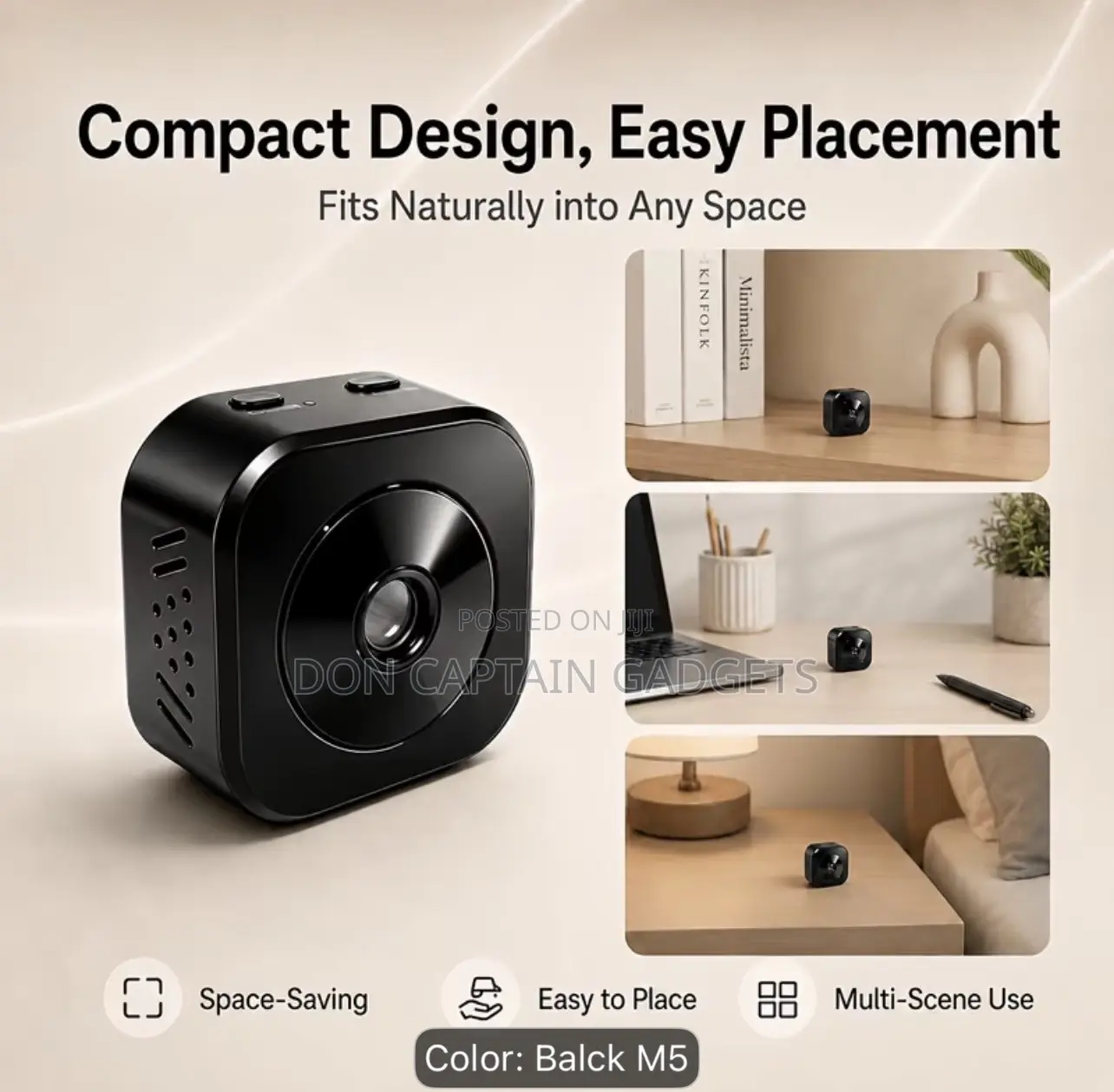 Wireless Security WiFi Camera  With 360° Pan-Real-Time Monitoring,