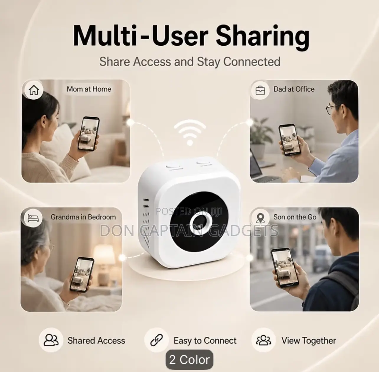 Wireless Security WiFi Camera  With 360° Pan-Real-Time Monitoring,