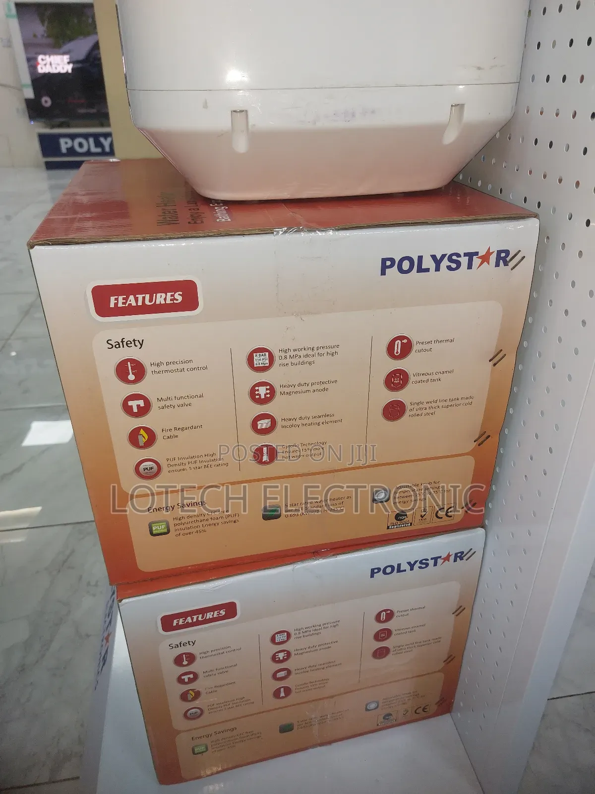 Polystar PV-JY10LWH 10L Water Heater – Fast Heating, 1500W Power