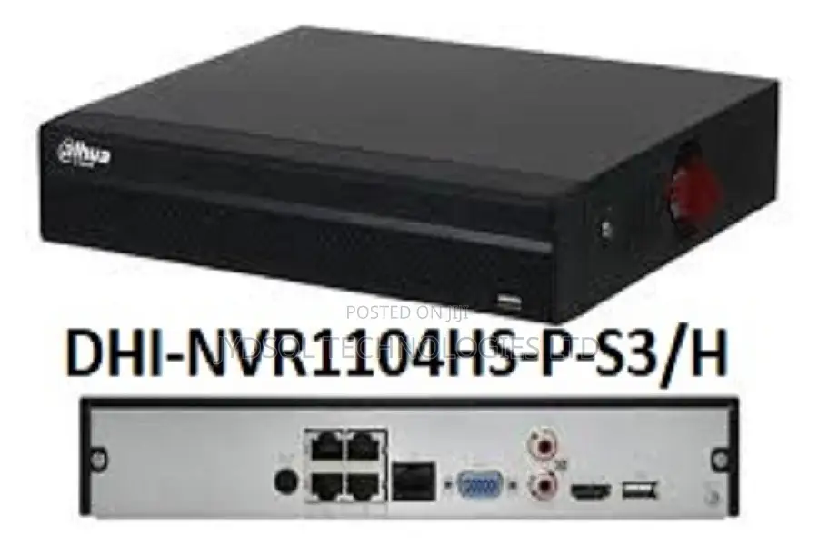 Dahua 4CH PoE NVR - DHI-NVR1104HS-P-S3/H