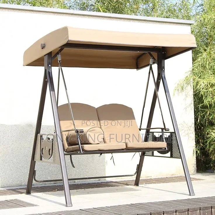Luxury Two-Seater Outdoor Patio Swing Chair With Adjustable