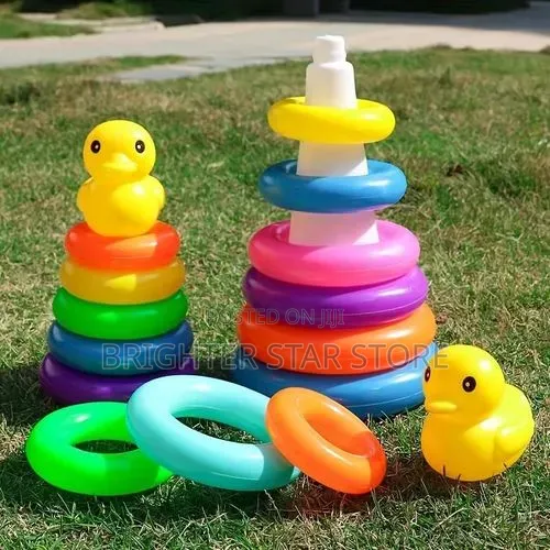 Stacking Toys Rainbow Duck Stacking Tower Puzzle Toys (Randomly Color)