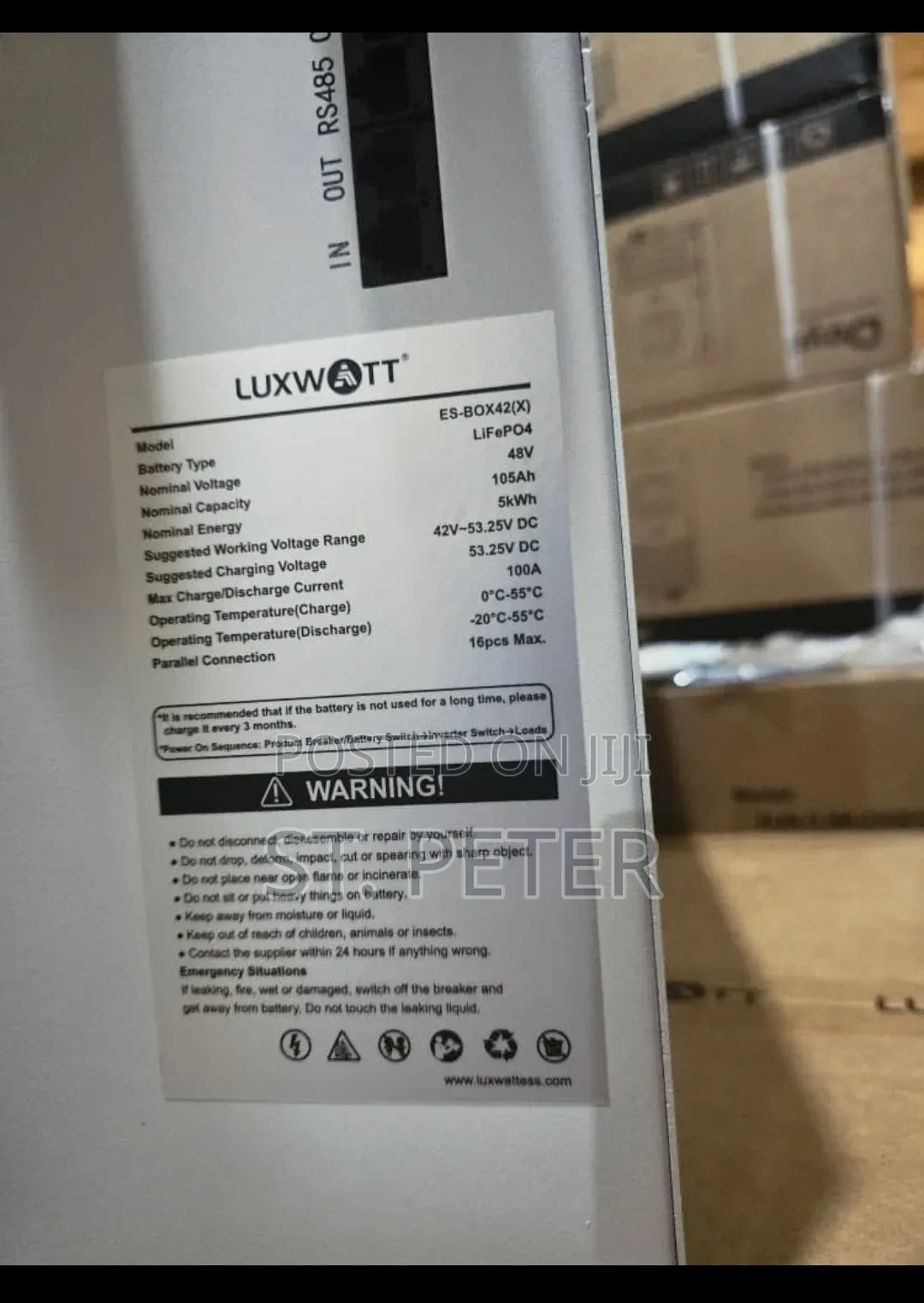 🔋 5kwh, 48v Luxwatt Lifepo4 Lithium Battery – Reliable Energy Storage