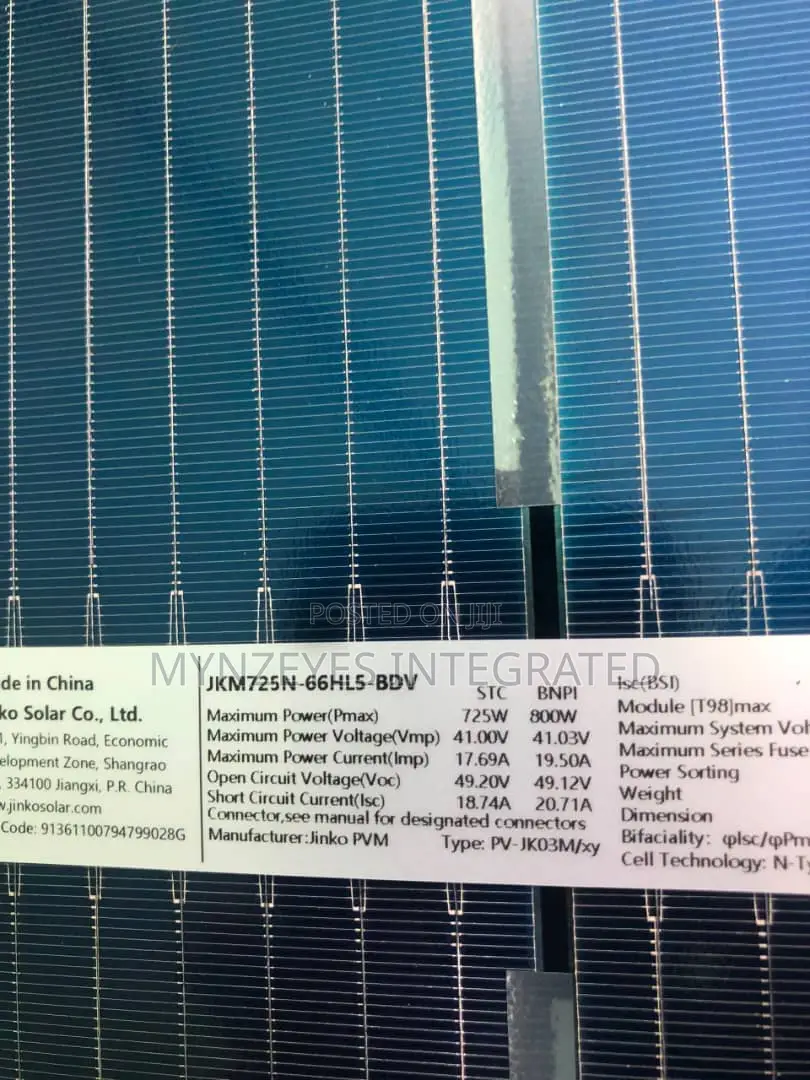 Jinko 615W N-Type Bifacial Solar Panel (Tiger Neo)