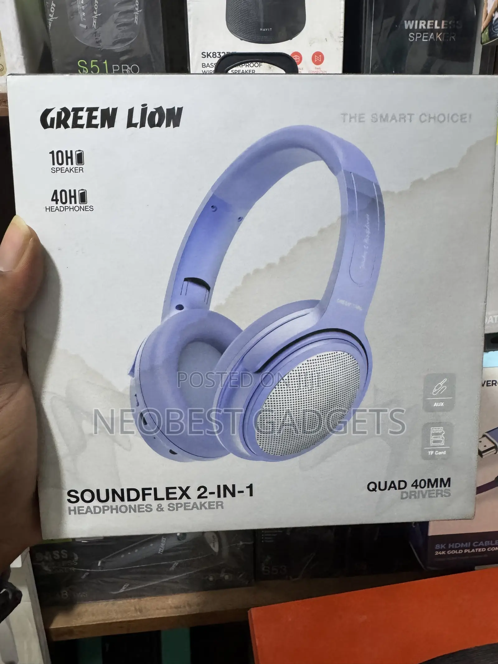 Brand New Greenlion Soundflex 2-in-1 Headphones & Speaker