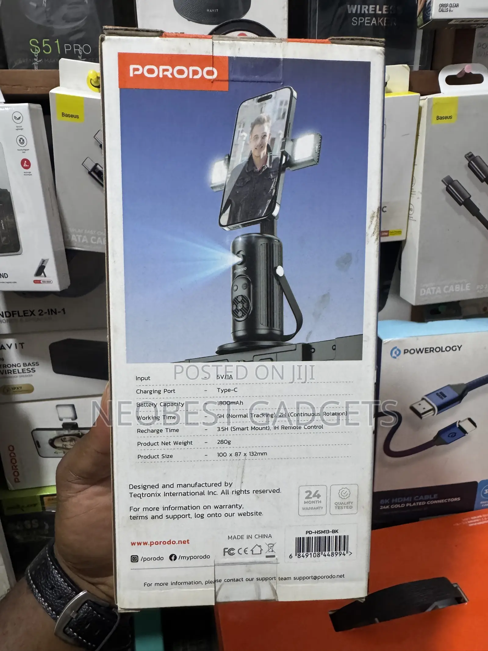 Brand New Porodo HS13 Face Tracking Smart Mount 📱✨