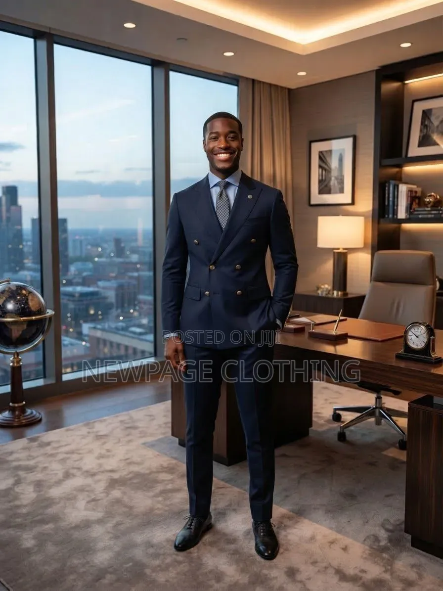 Navy Blue Double-Breasted Suit — Sharp Without Trying Too Hard