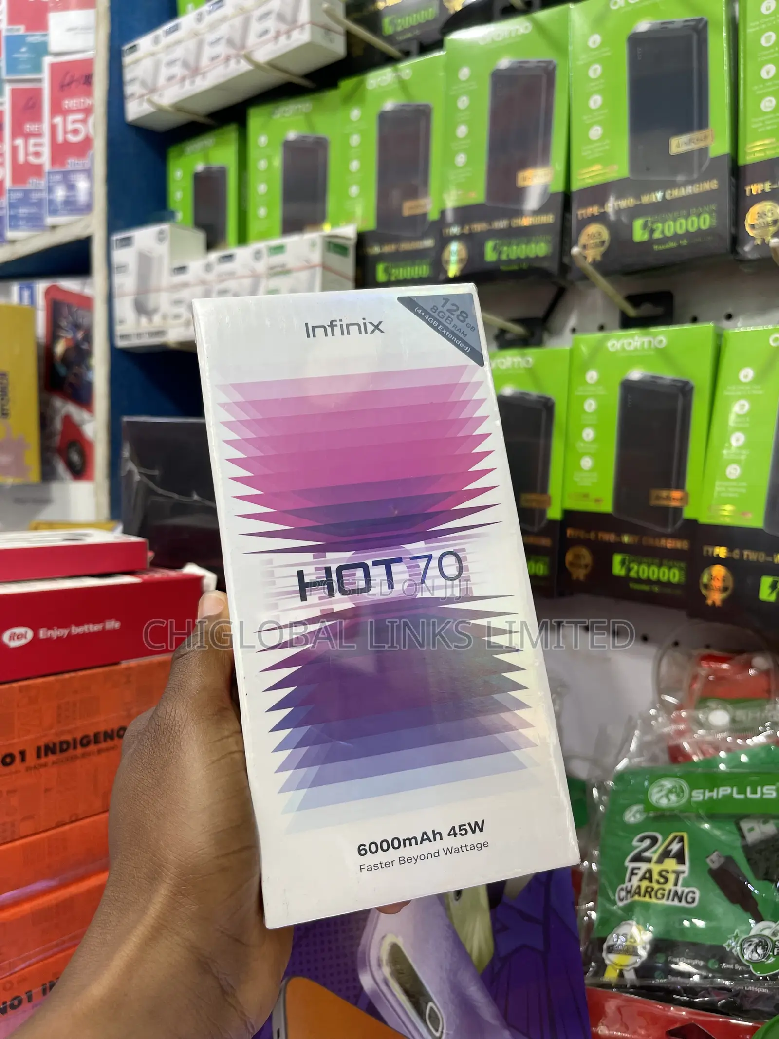 New Infinix Hot 70 128 GB Black