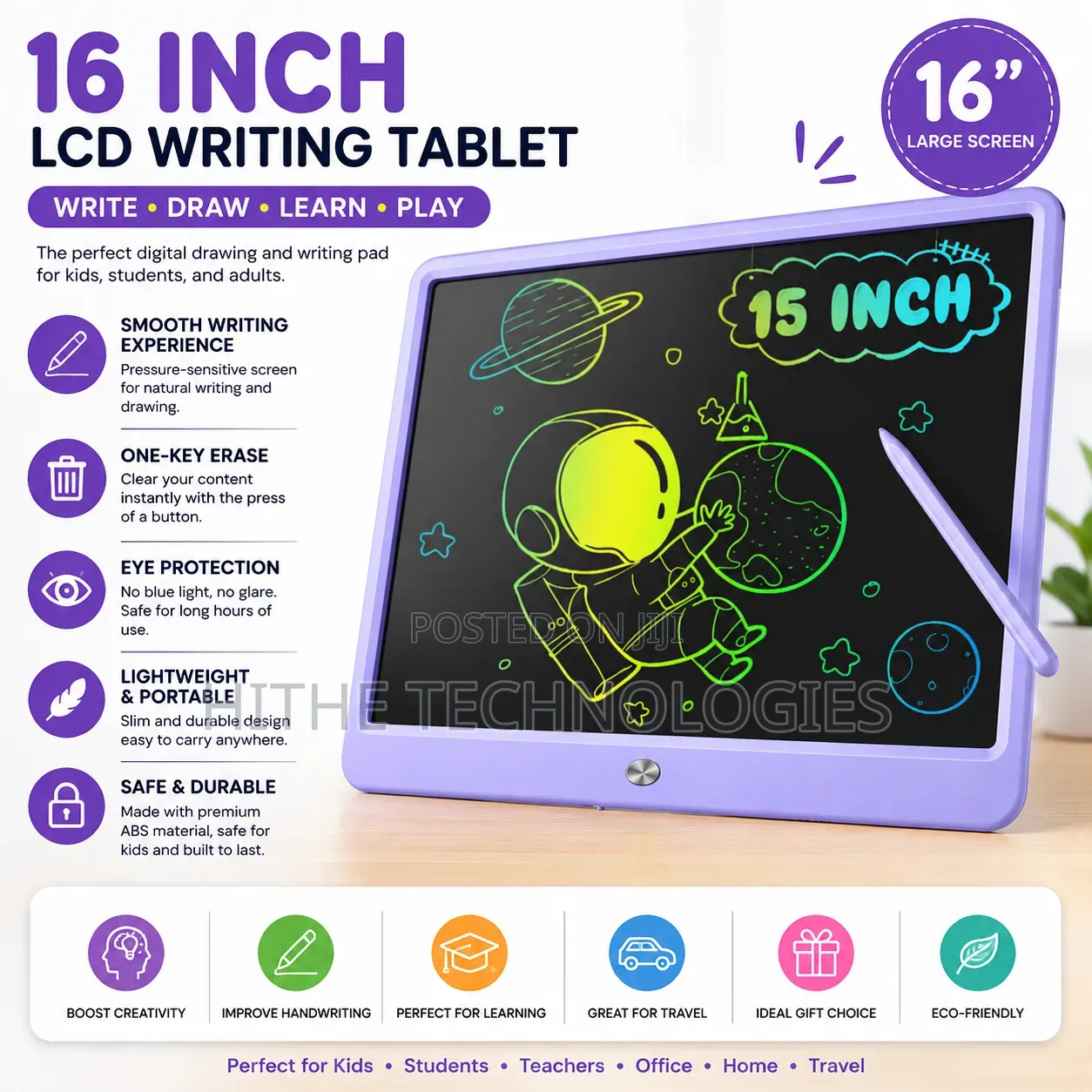 16" LCD Writing Tablet for Kids