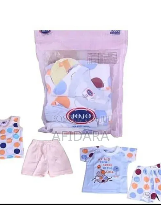 Cute Unisex Baby Gift Set – Jojo Top + 2 Shorts + Singlet