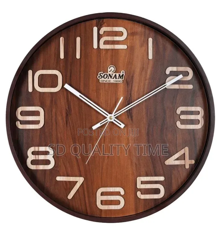 Wooden Color Quality Wall Clock (Sonam)