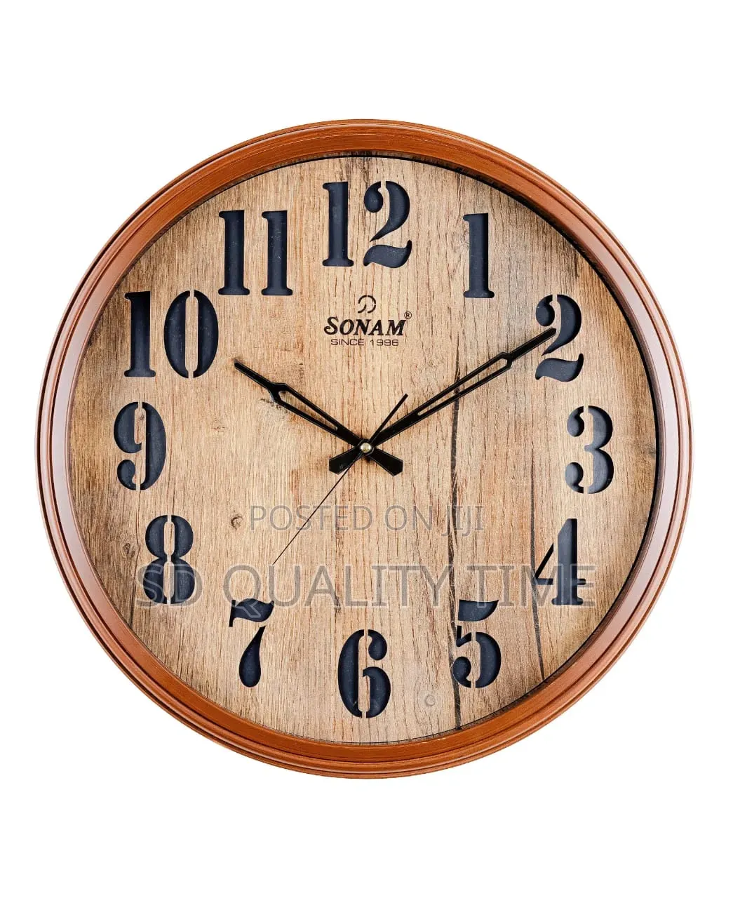 Wooden Color Quality Wall Clock (Sonam)