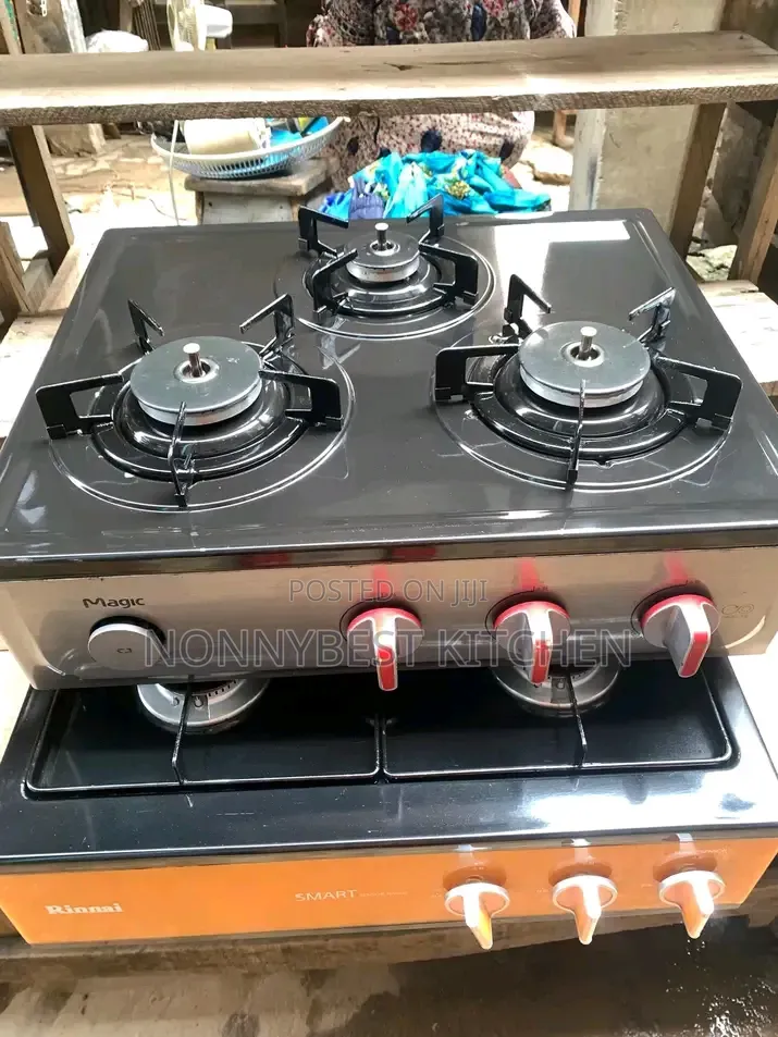 Korean Neatly Used 3 Burners Table Gas Cooker