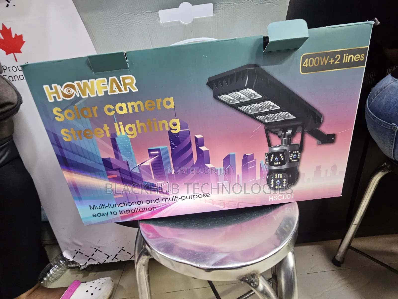 Howfar Hsc001 Plus, Solar Camera Street Lighting, 400w + 2 Lines