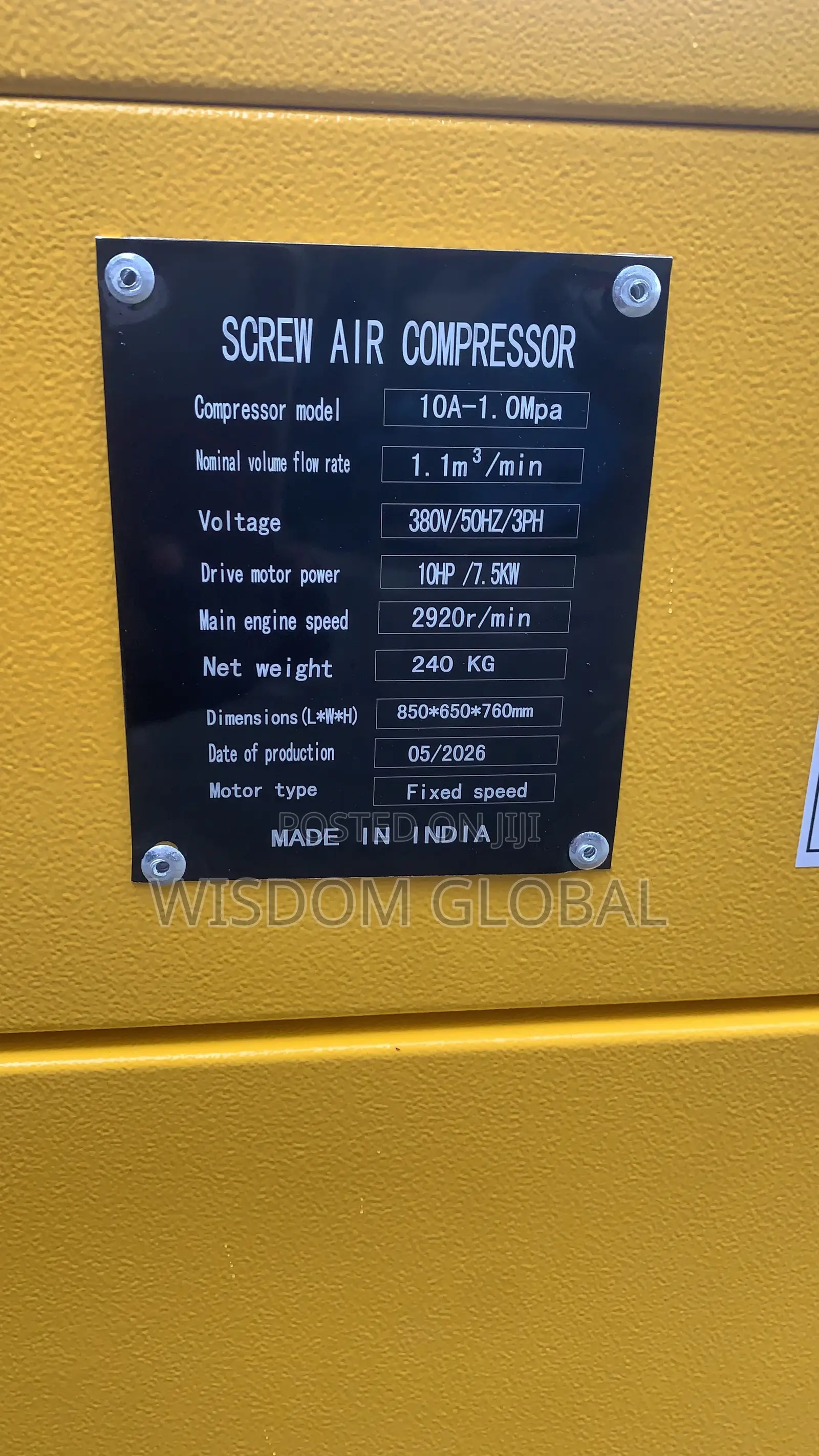 Original Screw Compressor 10hp 7.5kw