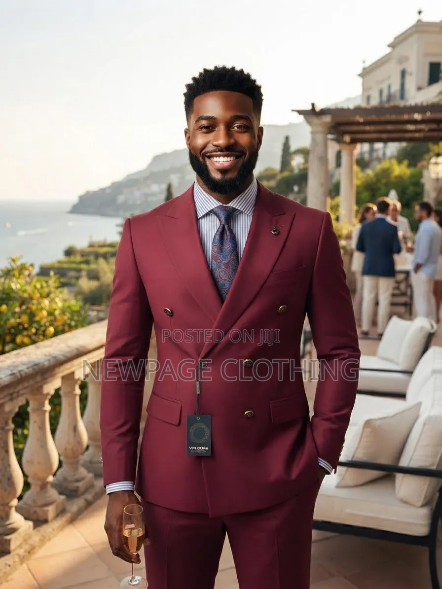 Your Next Big Occasion Needs a Burgundy Double-Breasted Suit