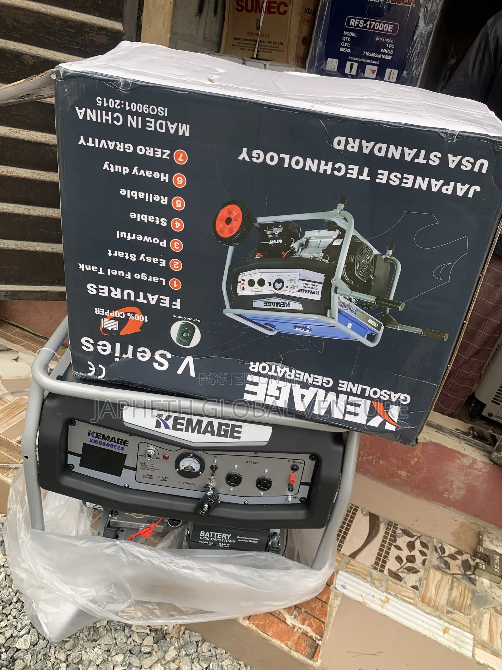 KEMAGE KM8500E2R 7kVA Key-Start Generator – 100% Copper Coil