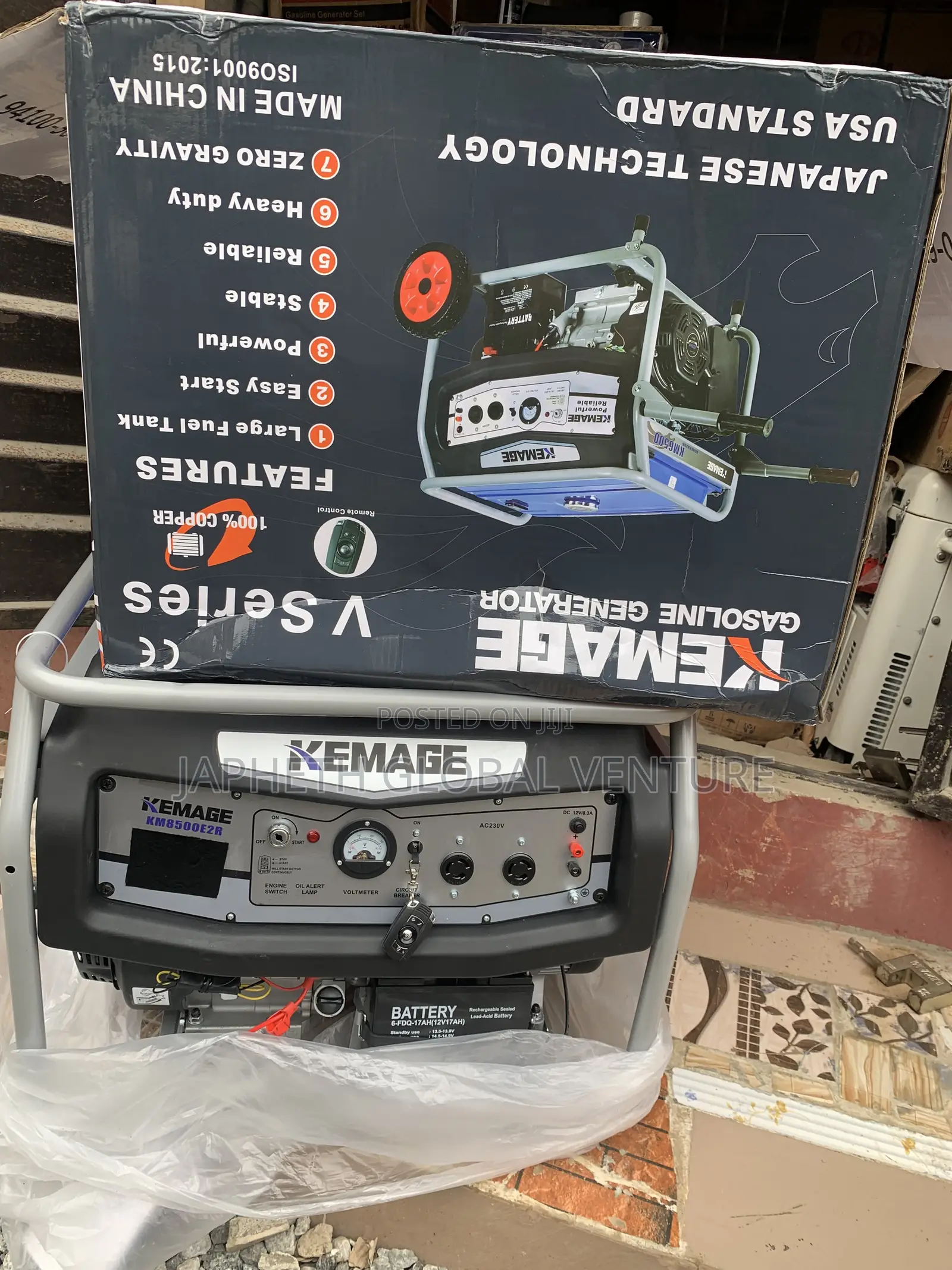 7kVA KEMAGE Generator With Electric Key Start – Copper Coil