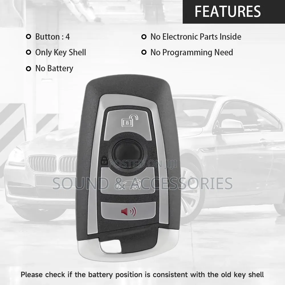 BMW 4-Button Empty Key Fob Shell for 2 3 4 Series M4
