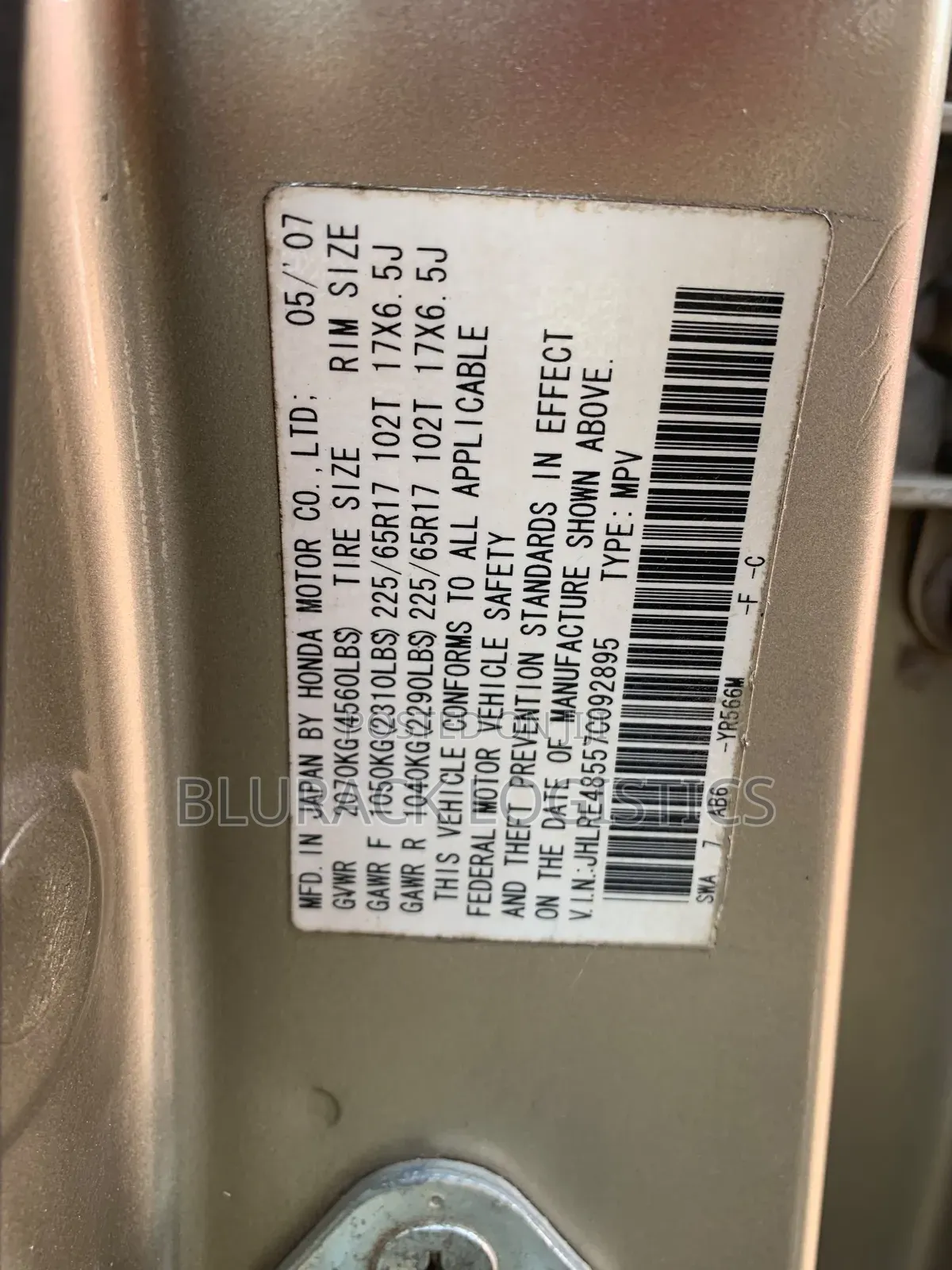 Honda CR-V 2008 Gold