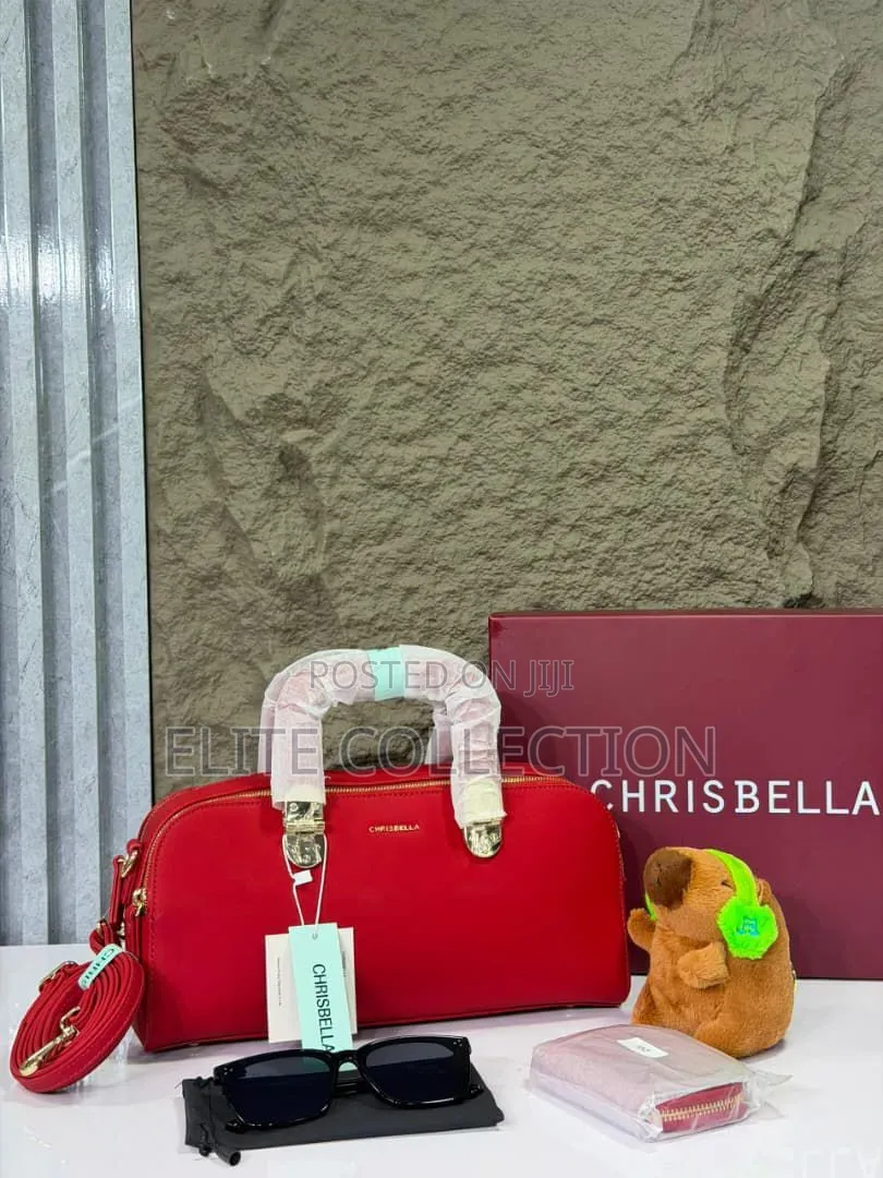 Chrisbella Luxury Bag Available in Colours Displayed With Long Strap