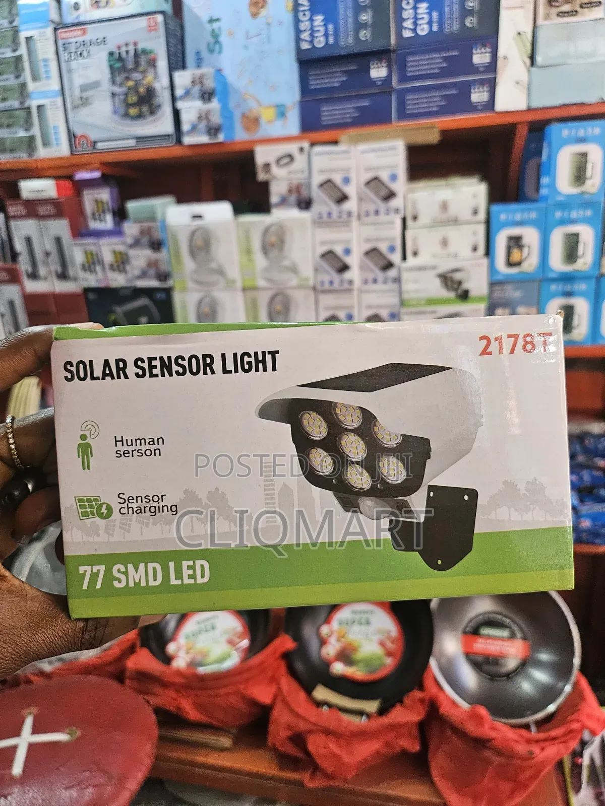 Solar Powered Motion Sensor Light – 77 LED Outdoor Wall Lamp