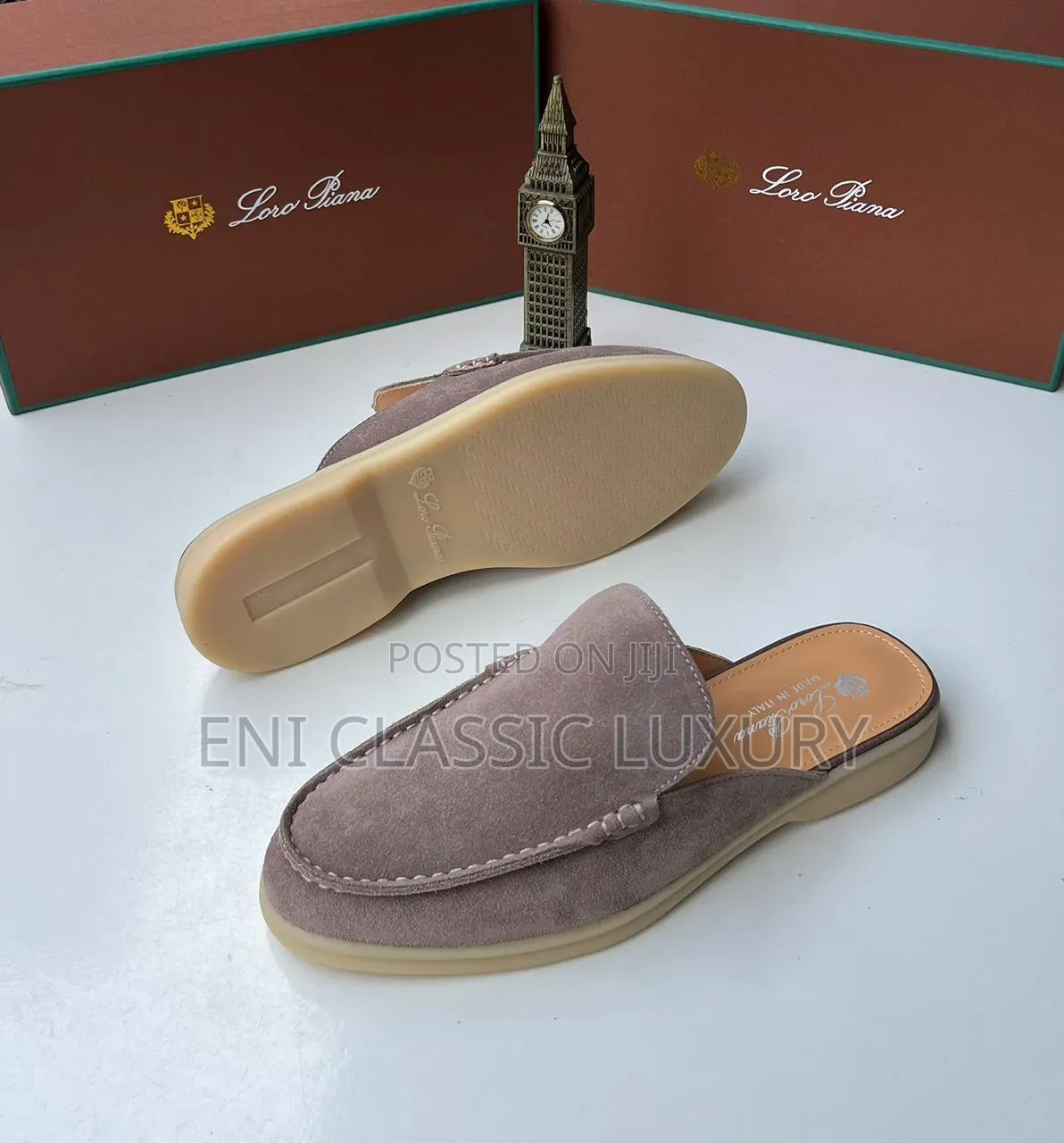 Loro Piana Luxury Men's Half Shoes Best Quality Well Branded Package