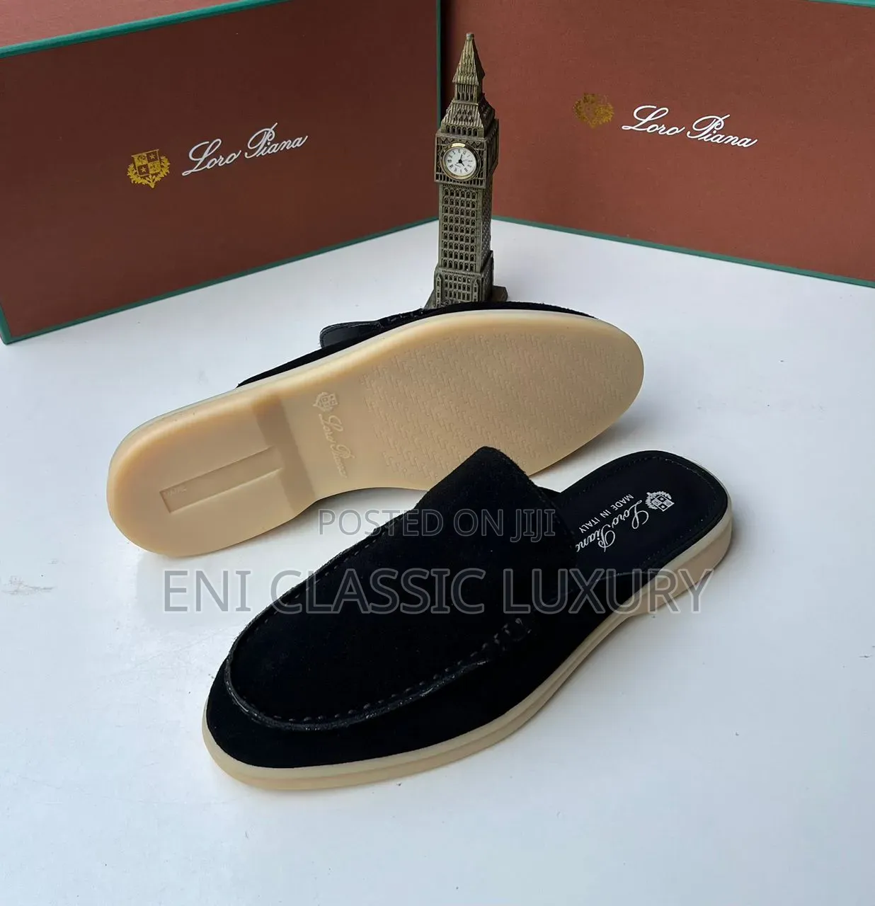 Loro Piana Luxury Men's Half Shoes Best Quality Well Branded Package